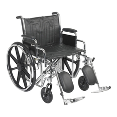 McKesson Wheelchair Dual Axle Padded, Removable Arm Style Composite Wheel Black 22 Inch Seat Width 450 lbs. Weight Capacity