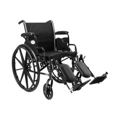 McKesson Lightweight Wheelchair Dual Axle Flip Back, Padded, Removable Arm Style Mag Wheel Black 18 Inch Seat Width 300 lbs. Weight Capacity