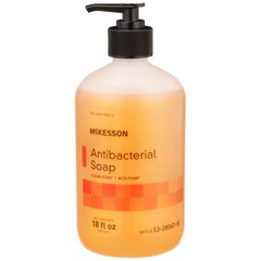 McKesson Antibacterial Soap Liquid 18 oz Pump Bottle Clean Scent, 12/CS