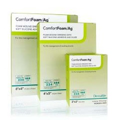 Dermarite Silver Foam Dressing ComfortFoam/Ag™ 6 X 6 Inch Square Sterile, 1/EA