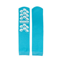 MON475019CS - McKesson - Slipper Socks Medi-Pak® Performance Teal Above the Ankle, 96PR/CS
