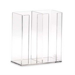 Market Lab Media Plate Holder Rack 4 X 8 X 9 Inch Clear Acrylic 2 Place Capacity, 1/EA