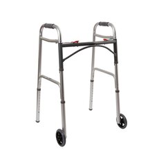 McKesson Folding Walker, Adjustable Height, Aluminum Frame, 350 lbs. Weight Capacity, 32