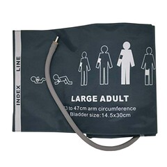Edan Reusable Blood Pressure Cuff 33 to 47 cm Arm Nylon Cuff Large Adult Cuff, 1/EA