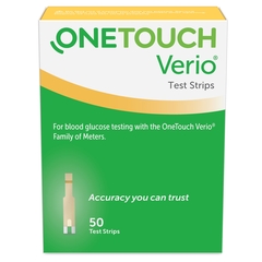 Lifescan Blood Glucose Test Strip OneTouch&reg; Verio&reg; FAD-GDH (Flavin Adenine Denucleotide Dependent Glucose Dehydrogenase) Test Strip Enzyme, 50 Test Strips per Box