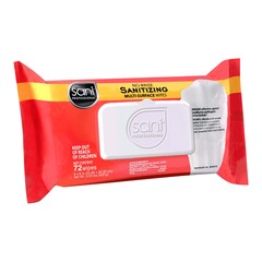 PDI Sani Professional&reg; No-Rinse Sanitizing Multi-Surface Surface Disinfectant Cleaner Premoistened Alcohol Based Manual Pull Wipe 72 Count Soft Pack Alcohol Scent NonSterile, 864/CS
