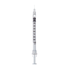 MON775436BX - Sol-Millennium Medical - Sol-Care™ Insulin Syringe with Needle, 100/BX