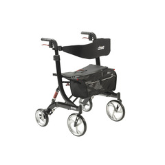Drive Medical Bariatric 4 Wheel Rollator Nitro HD Black Adjustable Height / Lightweight / Folding Aluminum Frame, 1/EA