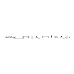 B. Braun IV Pump Set Infusomat&reg; Space&reg; Pump 1 Port 15 Drops / mL Drip Rate 15 Micron Filter 120 Inch Tubing Solution, 20/CS