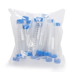 McKesson Centrifuge Tube Conical Bottom Plain 17 X 120 mm 15 mL Blue Screw Cap Polypropylene Tube, 500/CS