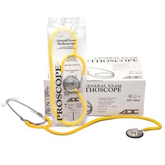 ADC General Exam Stethoscope Proscope™ 660 Yellow 1-Tube 22 Inch Tube Single Sided Chestpiece, 50/CS