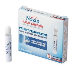 NOZIN Antiseptic Nasal Sanitizer POPswab Patient Preoperative Nasal Swab 1.5 mL Ampule