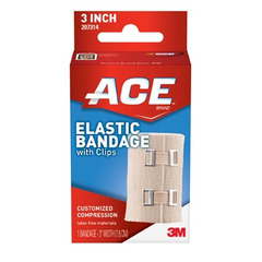 3M Ace™ Elastic Bandage, 3 Inch Width Clips Beige, 1/EA