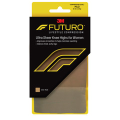 3M Compression Pantyhose Futuro™ Energizing UltraSheer Knee High Medium Nude, 12/BX