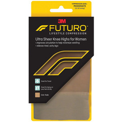 3M Compression Pantyhose Futuro™ UltraSheer Knee High Large Nude, 12/BX
