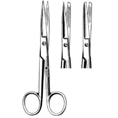 Sklar Operating Scissors Econo™ 5-1/2 Inch Length Floor Grade Stainless Steel Sterile Finger Ring Handle Straight Blunt Tip / Blunt Tip, 50/CS