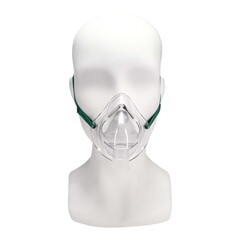 Sun Med Oxygen Mask Salter Labs Elongated Style Adult One Size Fits Most Adjustable Head Strap / Nose Clip, 1/EA