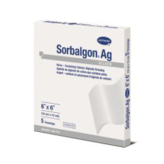 Hartmann Silver Alginate Dressing Sorbalgon Ag 6 X 6 Inch Square Sterile