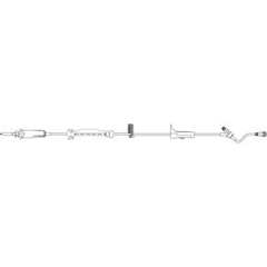 B. Braun IV Pump Set Infusomat Pump 3 Ports 15 Drops / mL Drip Rate Without Filter 119 Inch Tubing Solution