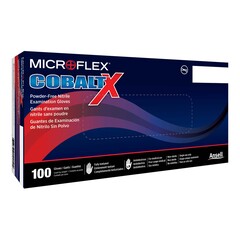 Microflex Medical Exam Glove Cobalt X Large NonSterile Nitrile Standard Cuff Length Fully Textured Blue Not Rated, 1000/CS