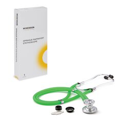McKesson Sprague Stethoscope Green 2-Tube 22 Inch Tube Double-Sided Chestpiece, 1/EA