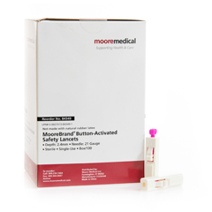 MON1089493CS - McKesson - Lancet McKesson Safety Lancet Needle 21 Gauge, 1000/CS