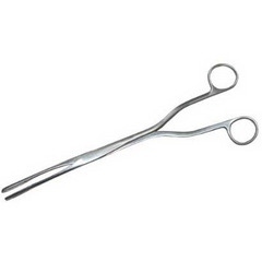 Medgyn Products Ovum Forceps MedGyn Hern-Van-Lyth 9-1/2 Inch Length OR / Surgical Grade Stainless Steel NonSterile NonLocking Finger Ring Handle Curved 9 mm Jaws with Fine Teeth, 1/EA