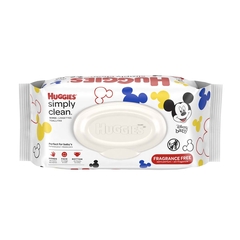 Kimberly Clark Professional Baby Wipe Huggies Simply Clean Soft Pack Water / Caprylyl Glycol / Aloe / Vitamin E Unscented 64 Count, 64 EA/PK
