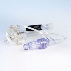 B. Braun Huber Needle Infusion Set Surecan™ Safety II 22 Gauge 1 Inch 8 Inch Tubing Needleless Y-Site Injection Port, 100/CS