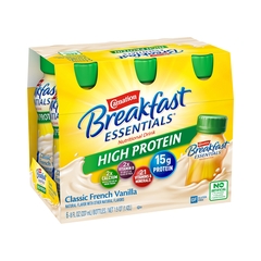 Nestle Healthcare Nutrition Oral Supplement Carnation&reg; Breakfast Essentials&reg; French Vanilla Flavor 36 Gram Bottle Liquid, 6/PK, 4PK/CS