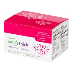 Simply Thick Food and Beverage Thickener SimplyThick Easy Mix 6 Gram Individual Packet Unflavored Gel IDDSI Level 2 Mildly Thick, 80 EA/CS