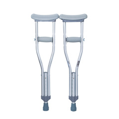 McKesson Underarm Crutches Aluminum Frame, Child, 175 lbs. Weight Capacity, Push Button Adjustment, 1/PR