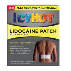 Aventis Pharmaceuticals Icy Hot&reg; Topical Pain Relief, 4%-1% Strength, Lidocaine/Menthol, Patch, 5 per Box