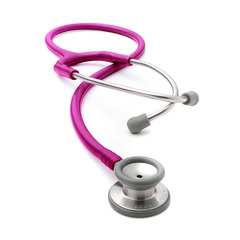 ADC Clinician Stethoscope Adscope&reg; 604 Metallic Raspberry 1-Tube 22 Inch Tube Double Sided Chestpiece, 1/EA