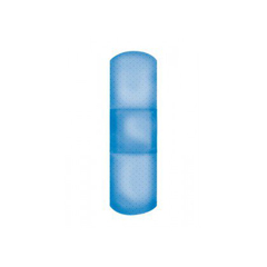 Earthlite Massage Tables Metal Detectable Adhesive Strip American&reg; White Cross 1 X 3 Inch Fabric Rectangle Blue Sterile