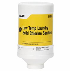 Ecolab Low-Temp Laundry Solid Chlorine Sanitizer, 4 lbs., 2/CS