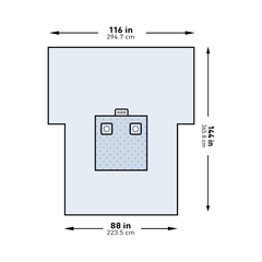 McKesson Orthopedic Drape Bilateral Limb Drape 116 W X 88 W X 114 L Inch Sterile, 1/PK