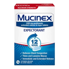 Reckitt Benckiser Cold and Cough Relief Mucinex&reg; 1,200 mg Strength Tablet 28 per Box