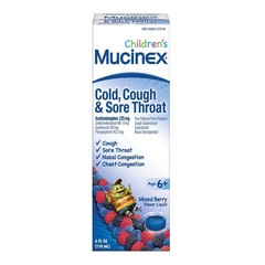 Reckitt Benckiser Children's Cold and Cough Relief Children's Mucinex&reg; 325 mg - 10 mg - 200 mg - 5 mg / 10 mL Strength Liquid 4 oz.