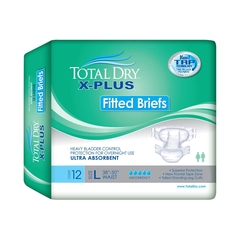 SECURE PERSONAL Unisex Adult Incontinence Brief Total Dry™ X-Plus X-Large Disposable Heavy Absorbency