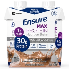 Abbott Nutrition Ensure Max Cafe Mocha Protein Nutrition Shake, 11-ounce carton