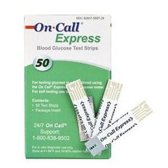 Acon Labs Blood Glucose Test Strips On Call 50 Strips per Box No Coding Required For On Call Glucose Meters