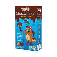 McKesson Children's Multivitamin Supplement YumV's ChocoMega 150 mg Strength Chewable Tablet 30 per Box Milk Chocolate Orange Flavor
