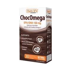McKesson Dietary Supplement YumV's ChocoMega Fish Oil / DHA / EPA 150 mg - 60 mg - 90 mg Strength Soft Chews 30 per Box Milk Chocolate Orange Flavor