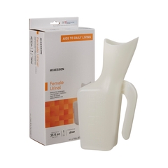 McKesson Female Urinal 32 oz. / 946 mL Without Cover Single Patient Use, 6/CS