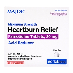 Major Pharmaceuticals Antacid Major&reg; 20 mg Strength Tablet 50 per Box