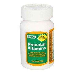Major Pharmaceuticals Prenatal Vitamin Supplement Rugby&reg; PNV no.95 / Ferrous fum / Folic ac Tablet 100 per Bottle, 1/BT