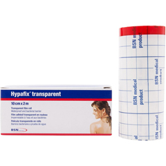 BSN Medical Dressing Retention Tape Hypafix Transparent Skin Friendly Polyurethane Film 4 Inch X 2-1/4 Yard Transparent NonSterile, 12/CS