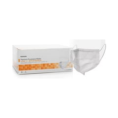 McKesson Procedure Mask Pleated Earloops One Size Fits Most White, 25/BX