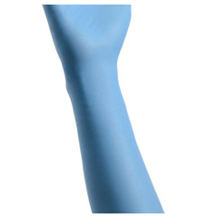 Cardinal Health Exam Glove Cardinal Health Decontamination Large NonSterile Nitrile Extended Cuff Length Fully Textured Blue Chemo Tested, 500 per Case